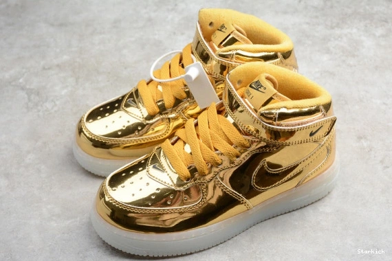 1 Force WB Kids 314197-8100 Metallic Air Nike Gold Mid 0120